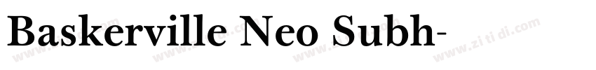 Baskerville Neo Subh字体转换
